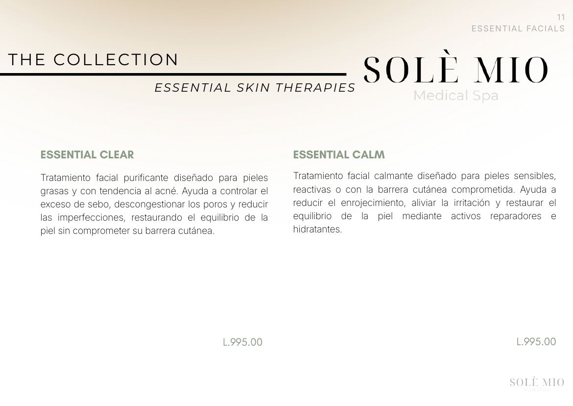 The Solè Mio Treatment Collection, página 11