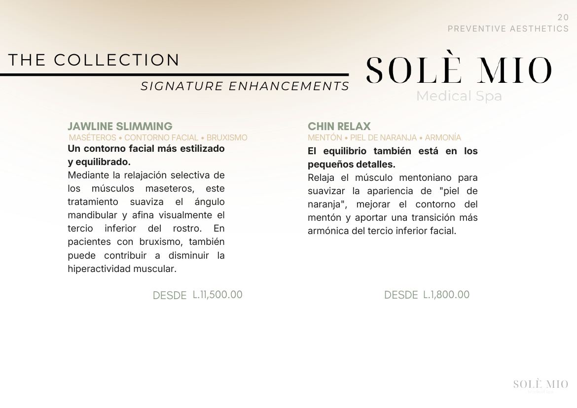 The Solè Mio Treatment Collection, página 20