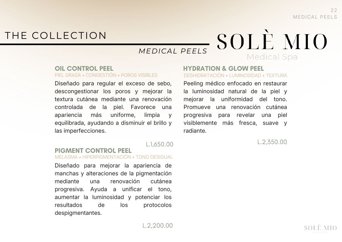 The Solè Mio Treatment Collection, página 22