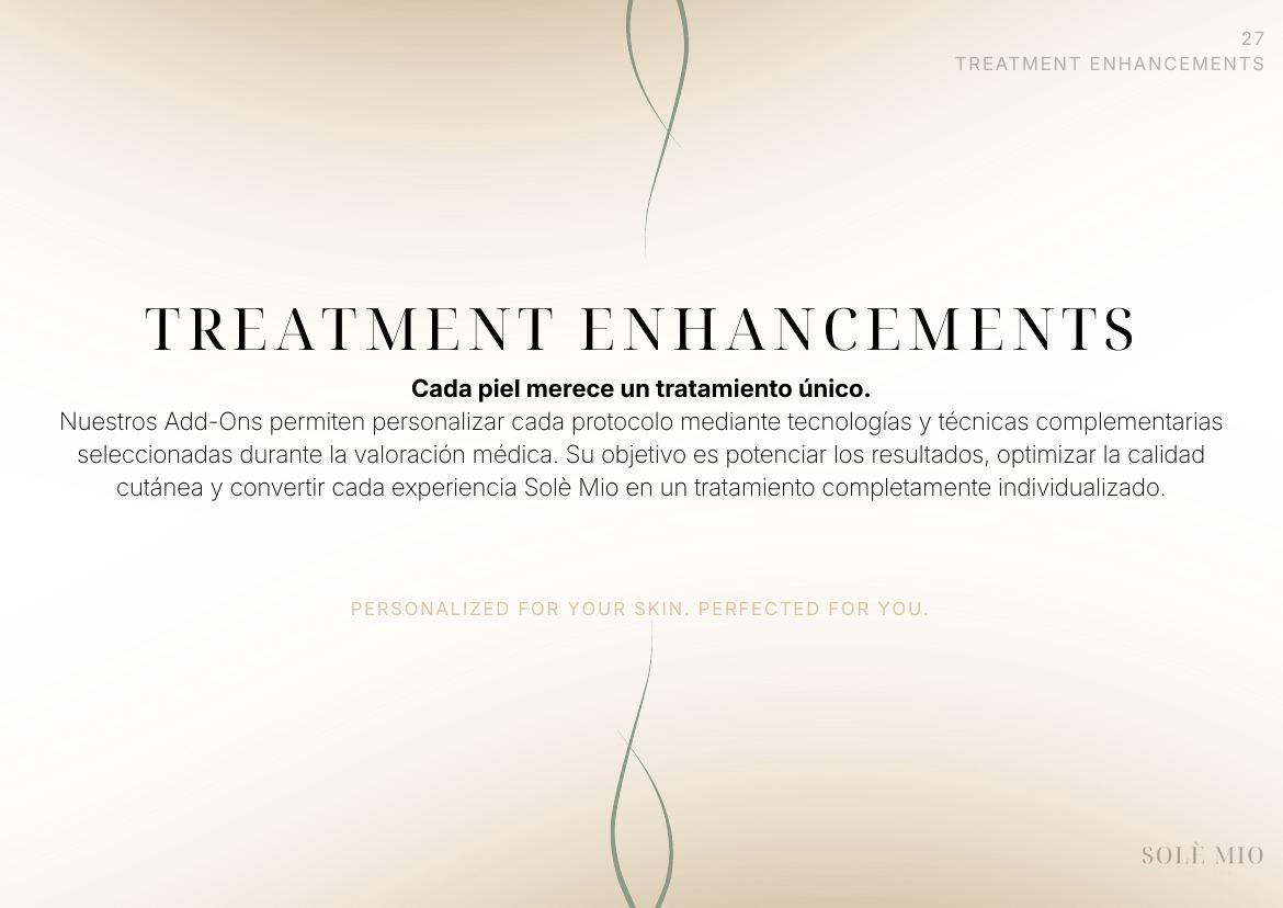 The Solè Mio Treatment Collection, página 27